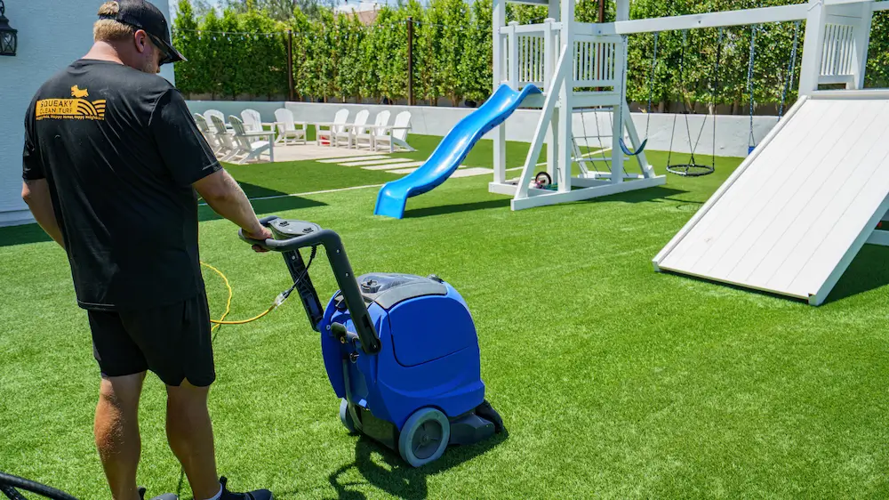 Pet-friendly turf cleaned at a Gilbert home